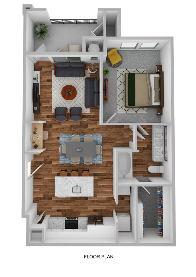 1 Bed 1 Bath 10105 floor plan